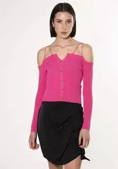 Джемпер OFF-SHOULDER RIBBED INFLUENCER, розовый