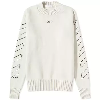 Джемпер Off-White Stamp Arrow Crew Knit, белый