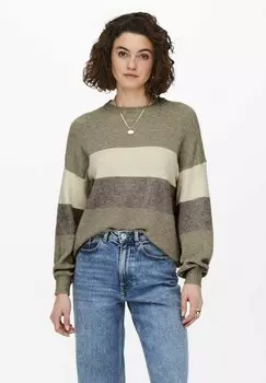 Джемпер ONLATIA STRIPE NOOS ONLY, бежевый