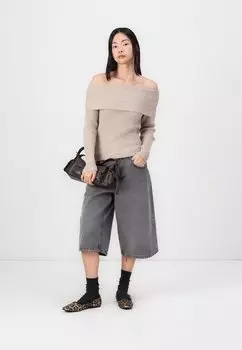 Джемпер ONLKATIA OFF SHOULDER ONLY, серо-коричневый