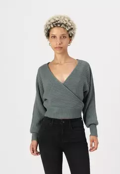 Джемпер ONLNINA V NECK ONLY Petite, темно-серый
