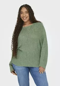 Джемпер ONLY Carmakoma, зеленый