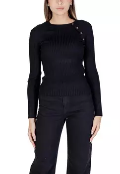 Джемпер ONLY облегающий в рубчик, черный