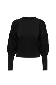 Джемпер ONLY с объемными рукавами, черный