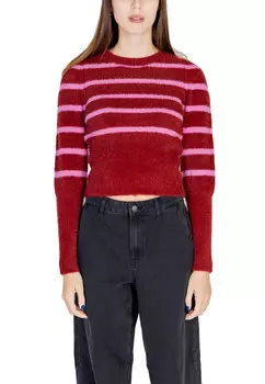 Джемпер ONLY с полоску, красный