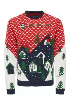 Джемпер Only & Sons, красный/зеленый