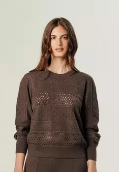 Джемпер OPENWORK Rodier, коричневый