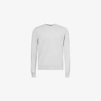 Джемпер Oscar Jacobson Valter из хлопка и кашемира с круглым вырезом, серый