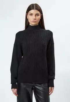 Джемпер OVERCUT SHOULDER CABLE INFLUENCER, черный