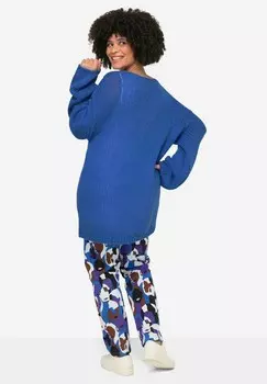 Джемпер OVERSIZED BALLONRMEL V-AUSSCHNITT Angel of Style, синий