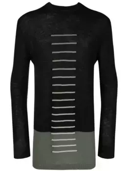 Джемпер оверсайз с круглым вырезом Rick Owens, черный