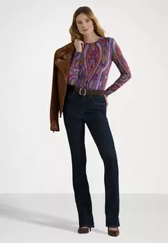 Джемпер PAISLEY COTTON BLEND JUMPER Lauren Ralph Lauren, фиолетовый