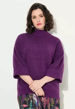 Джемпер PANEL 3/4 SLEEVE TURTLENECK Ulla Popken, цвет Berry