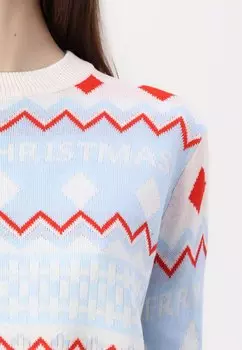 Джемпер PCICEY XMAS O NECK Pieces, молочный