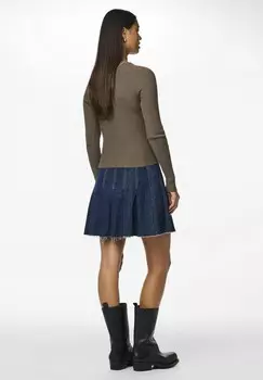 Джемпер PCKALU SQUARE NECK Pieces, оливковый