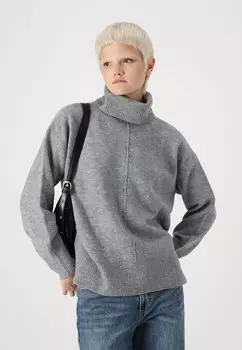 Джемпер PCMALOU ROLLNECK Pieces, серый