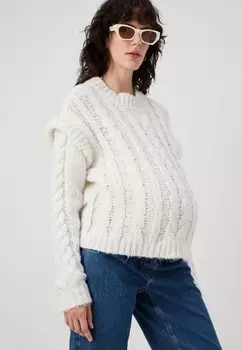 Джемпер PCMFRIA Pieces Maternity, белый