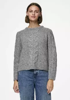 Джемпер PCNINA LS O-NECK NOOS BC Pieces, темно-серый