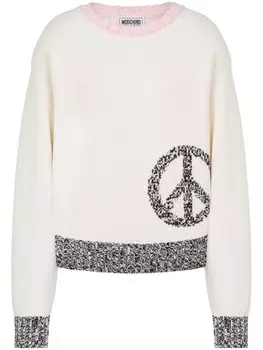 Джемпер Peace MOSCHINO JEANS, белый