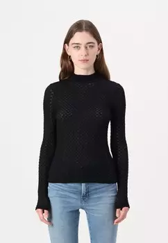 Джемпер PEBBLE LONG SLEEVE TURTLENECK DKNY, черный