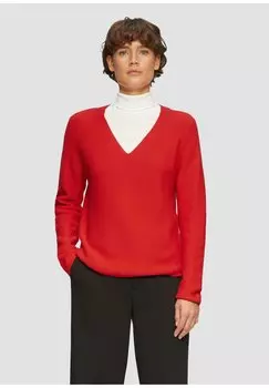 Джемпер PFLEGELEICHTER AUS MIT V-AUSSCHNITT s.Oliver, светло-красный