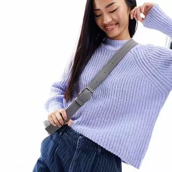 Джемпер Pieces High Neck With Balloon Sleeves, сиреневый