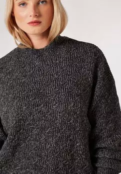 Джемпер PLAITED MOCK NECK Apricot, цвет Mottled Grey