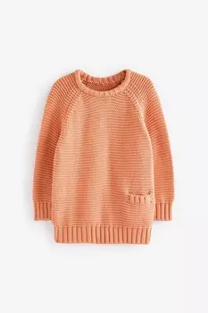 Джемпер платочной вязки Kidly, оранжевый