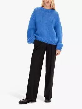 Джемпер плотной вязки из смесовой шерсти SELECTED FEMME, туманности голубые