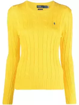 Джемпер Polo Pony фактурной вязки POLO RALPH LAUREN, желтый