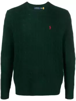 Джемпер Polo Pony фактурной вязки POLO RALPH LAUREN, зеленый