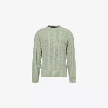 Джемпер Polo Ralph Lauren Fisherman's из смеси хлопка и кашемира, зеленый