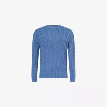 Джемпер Polo Ralph Lauren из хлопка с круглым вырезом, синий