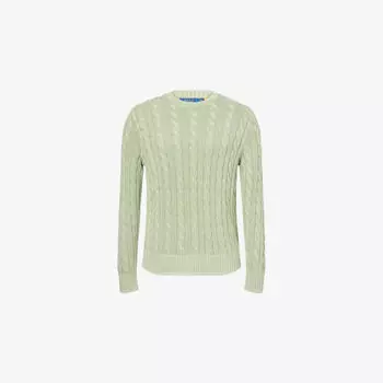 Джемпер Polo Ralph Lauren из хлопка с круглым вырезом, салатовый