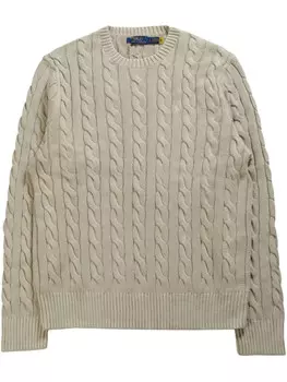 Джемпер Polo Ralph Lauren с косичной вязкой, нейтральный