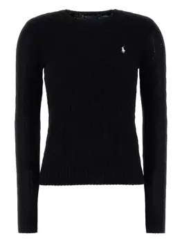 Джемпер Polo Ralph Lauren с косичной вязкой, черный