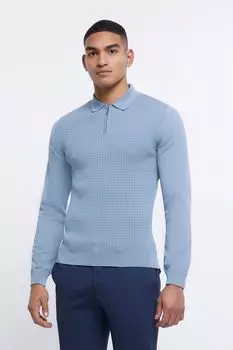 Джемпер-Поло с косами River Island, синий