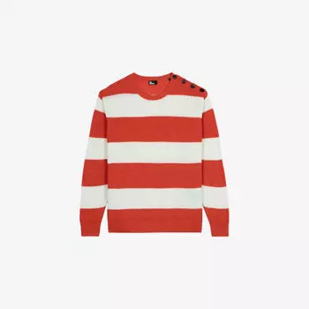 Джемпер полосатый The Kooples, экрю