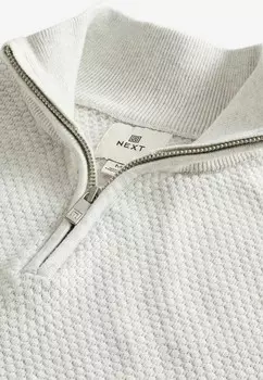 Джемпер PREMIUM ZIP NECK Next, бежевый