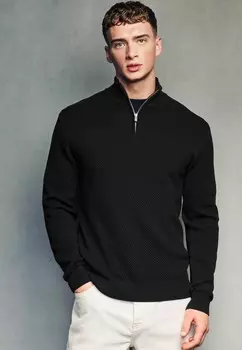 Джемпер PREMIUM ZIP NECK Next, черный