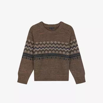 Джемпер прямого кроя Wilhem с рисунком интарсия Soeur, серый