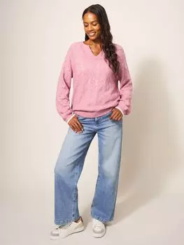 Джемпер-пуантелле White Stuff, середина розового