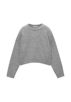 Джемпер PULL&BEAR, серый