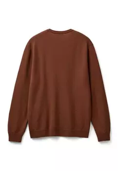 Джемпер PURE CREWNECK IN PLAIN REGULAR FIT EDGES United Colors of Benetton, коричневый