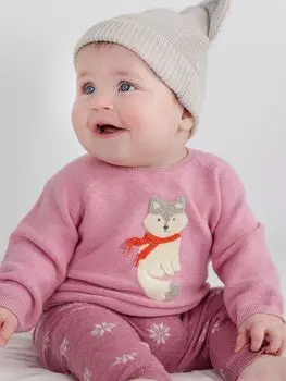 Джемпер Purebaby из органического хлопка из песца, сумеречный меланж