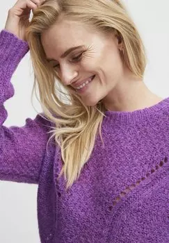 Джемпер PZIRIS PATTERN PULZ, фиолетовый