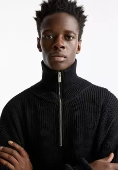 Джемпер QUARTER PULL&BEAR, черный