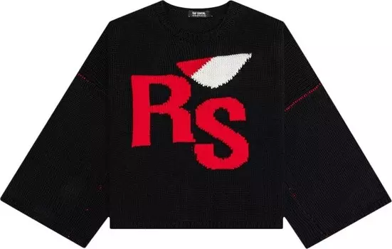 Джемпер Raf Simons Cropped RS Knit 'Black', черный