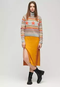 Джемпер RAGLAN STRIPE ROLL NECK Superdry, серый