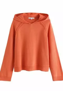 Джемпер Regular Fit - Lightweight Knitted Relaxed Hoodie - Hoodie Next, оранжевый